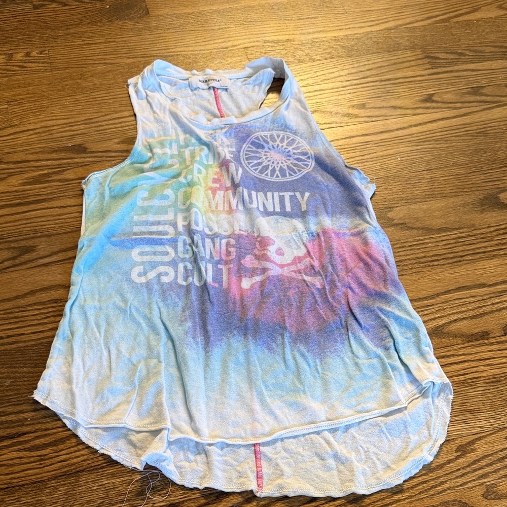 SoulCycle Multicolor Graphic Muscle Tee Size XS